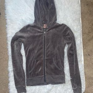 Grey Juicy Couture Velour Zip Up